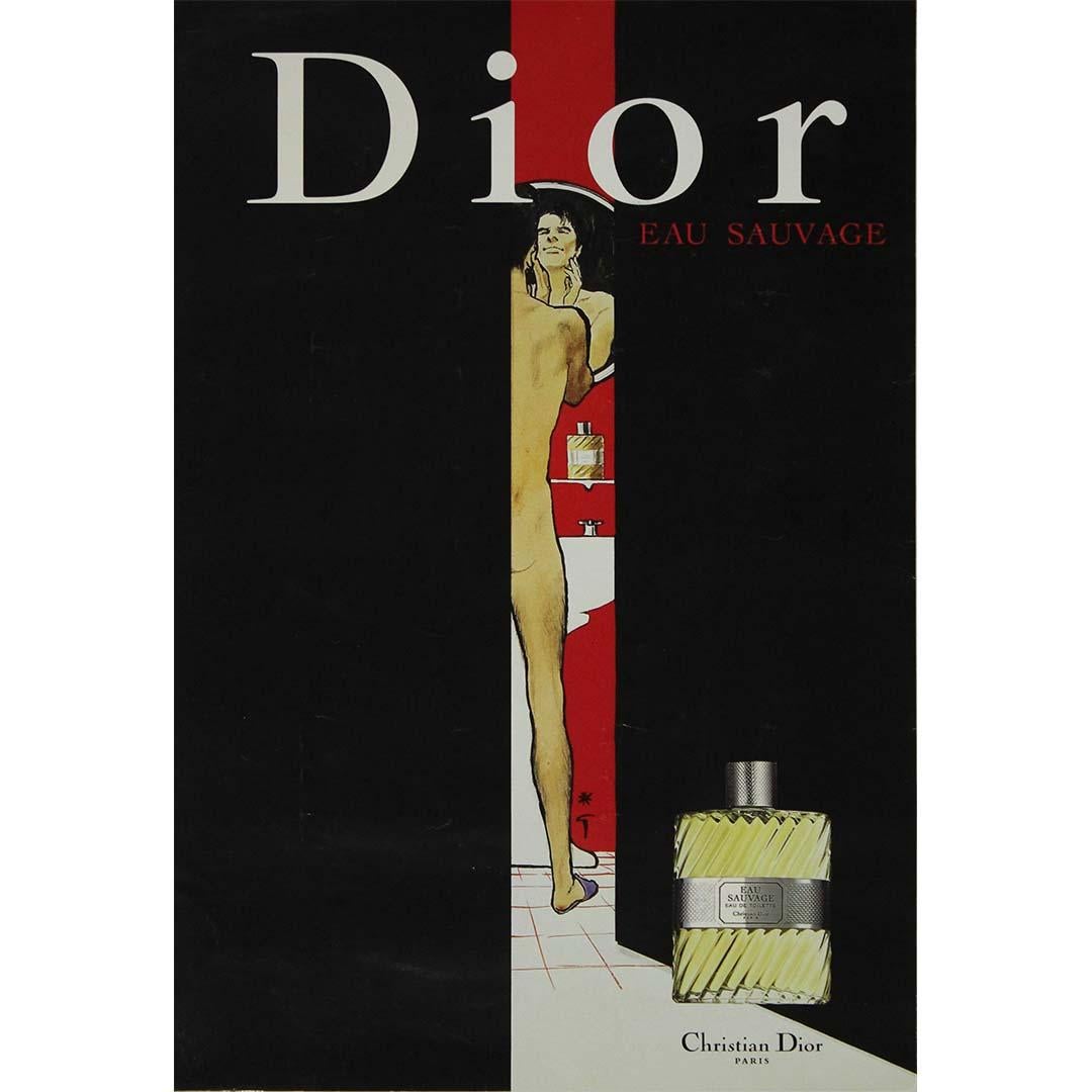 Cette affiche originale et saisissante, datant des années 1980, signée René Gruau, a été créée pour le parfum Eau Sauvage de Christian Dior. Elle incarne le mystère et la sensualité qui ont fait de ce parfum un classique intemporel.

La composition