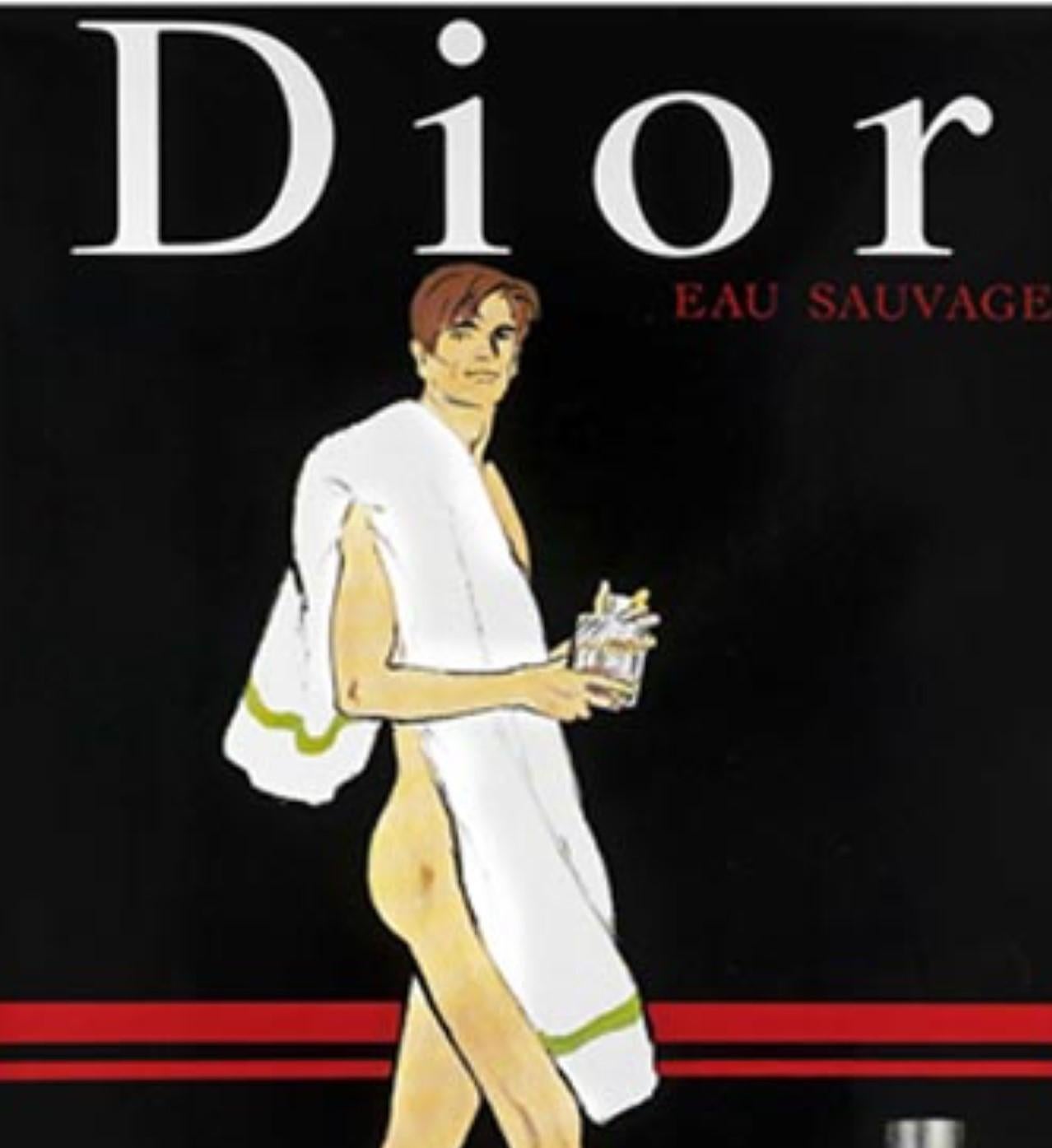 Poster del profumo Dior Eau Sauvage di René Gruau in vendita 2