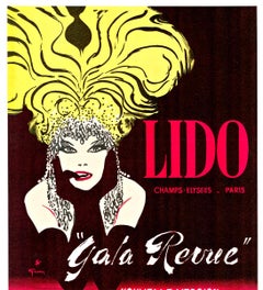 LIDO " Gala Revue" Pourquoi pas! original französisches Kabarettplakat, leinengebunden
