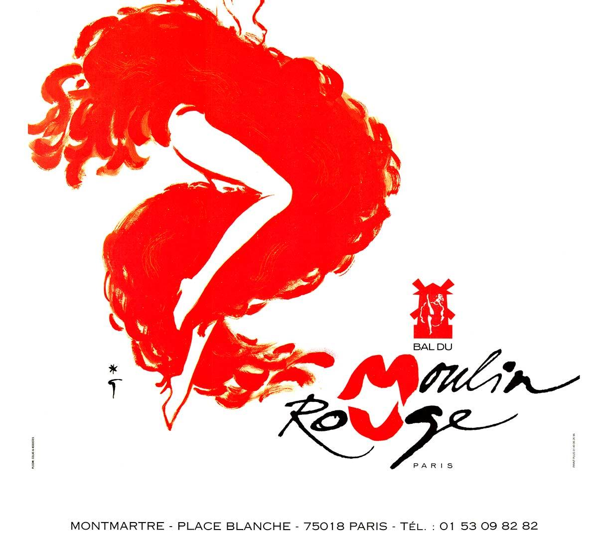 Original Formidable! - Bal du Moulin Rouge Paris Jahrgang Kabarett Plakat (Amerikanische Moderne), Print, von René Gruau
