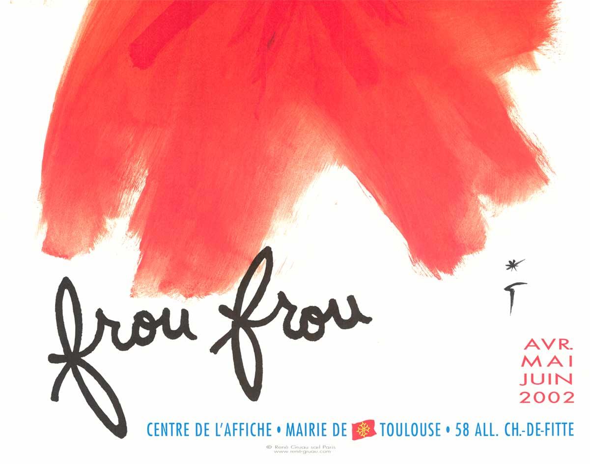 Französisches Modeplakat „Frou Frou“ Centre de L' Affiche  Rene Gruau (Feministische Kunst), Print, von René Gruau