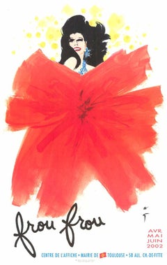 Cartel original de moda francesa "Frou Frou" Centre de L' Affiche  René Gruau