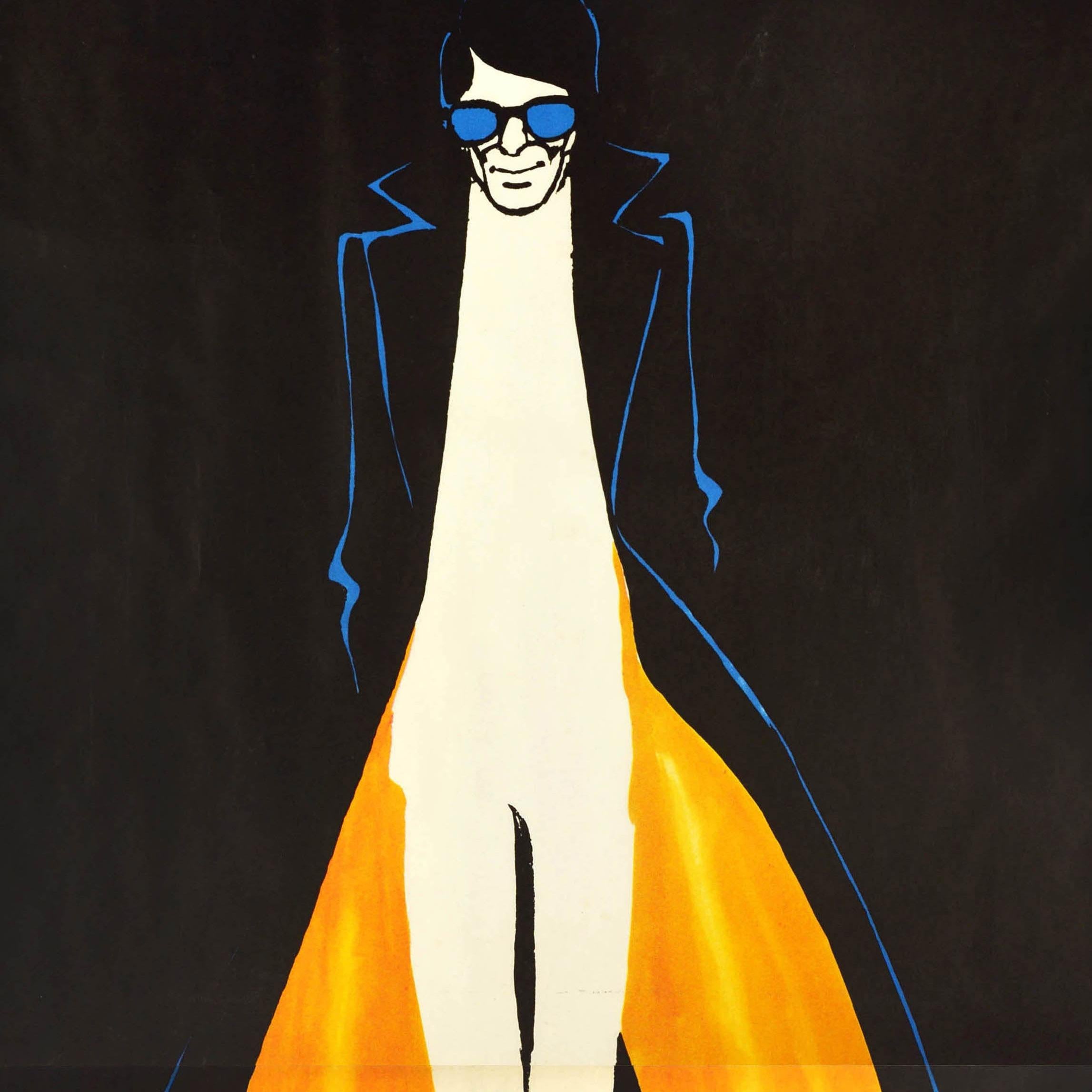 Poster pubblicitario di moda originale d'epoca Bemberg Coat Rene Gruau Design Style - Print di René Gruau