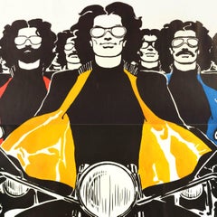 Original Vintage Fashion Advertising Poster Bemberg Motorcycle Rene Gruau Design