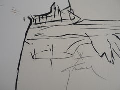 Paris, At the Cafe Terrace - Original Lithograph, Handsigned