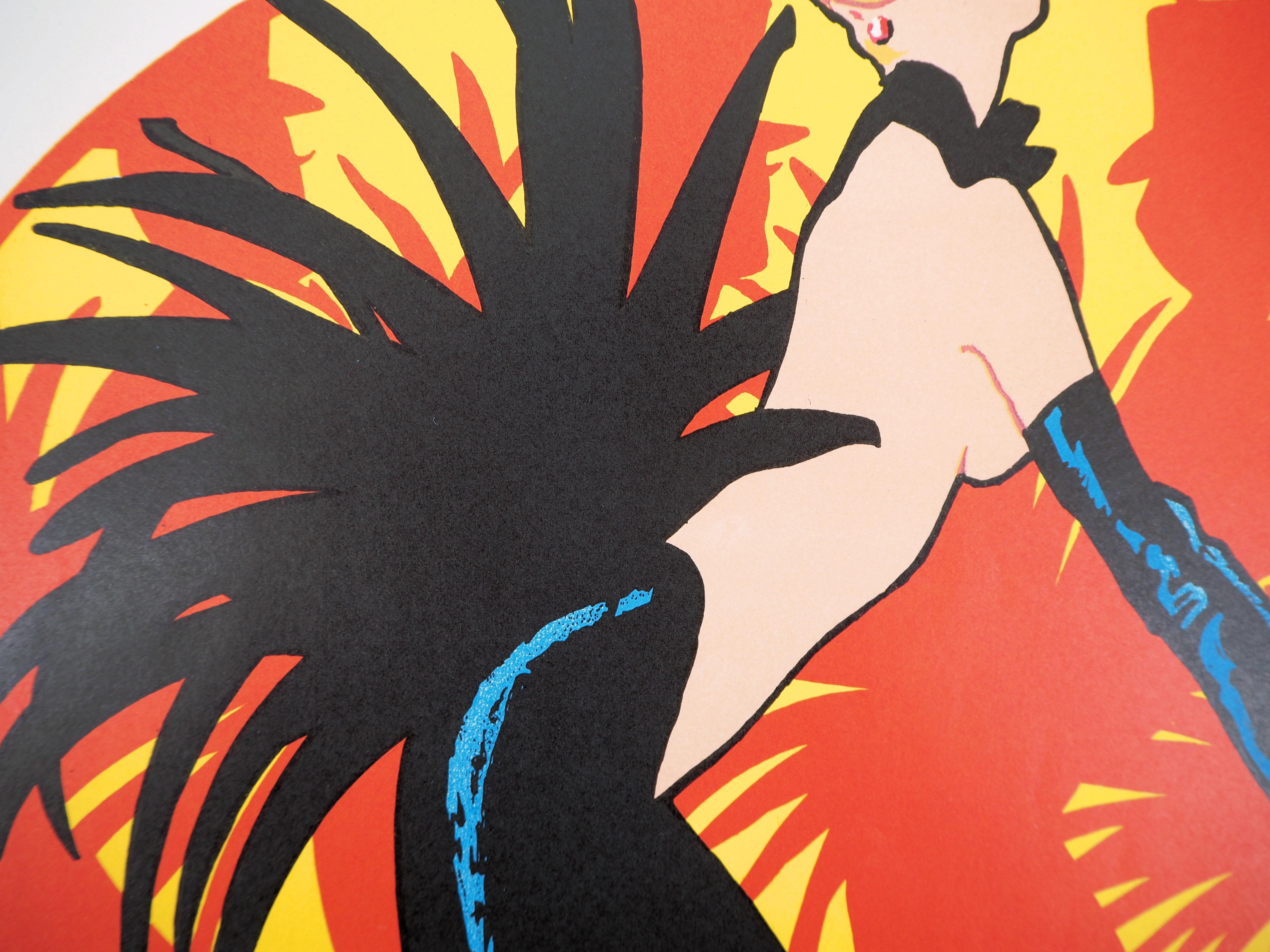 Paris Montmartre : Moulin Rouge - Original lithograph - Modern Print by René Gruau