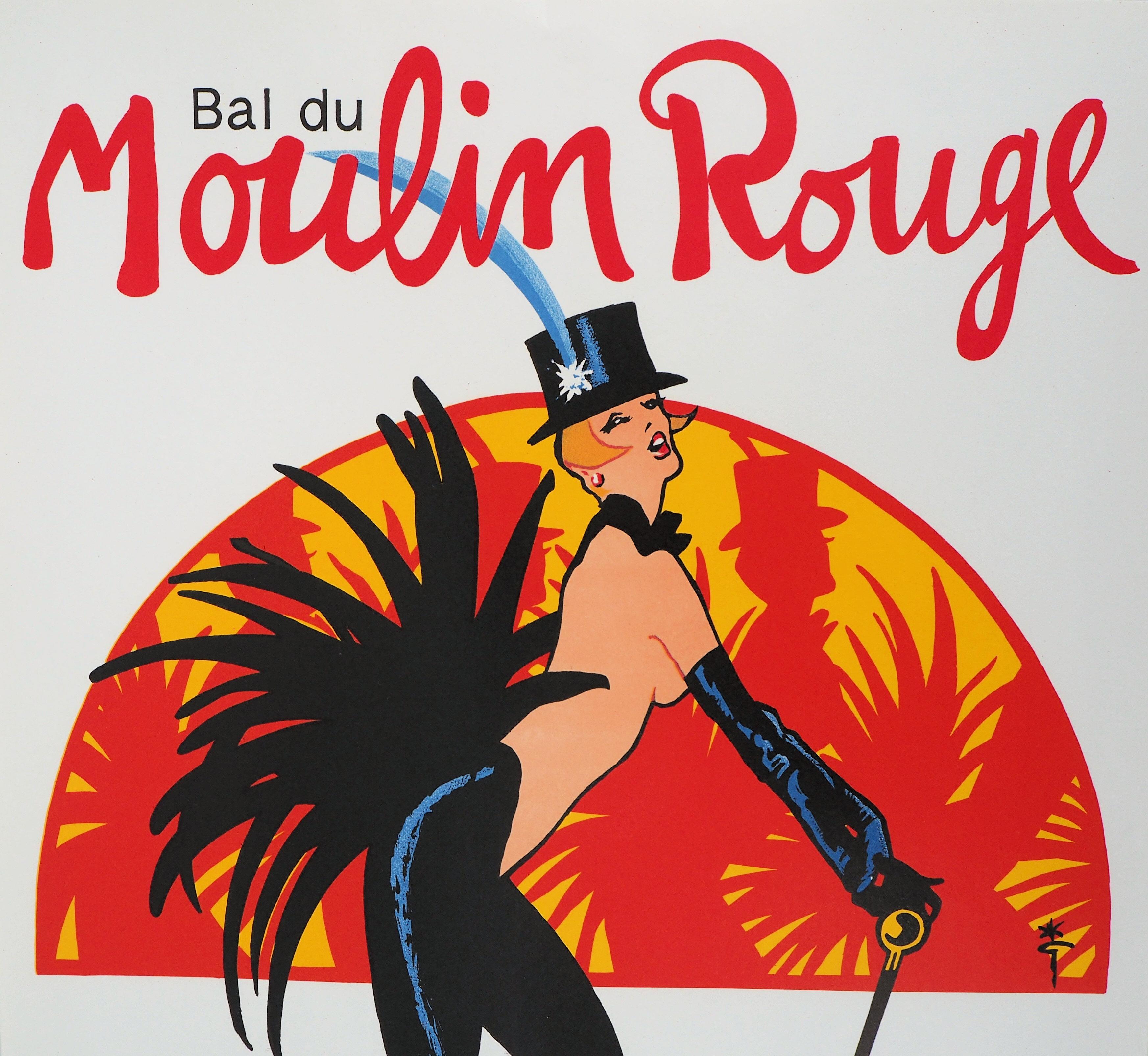 Paris Montmartre : Moulin Rouge - Original lithograph 4