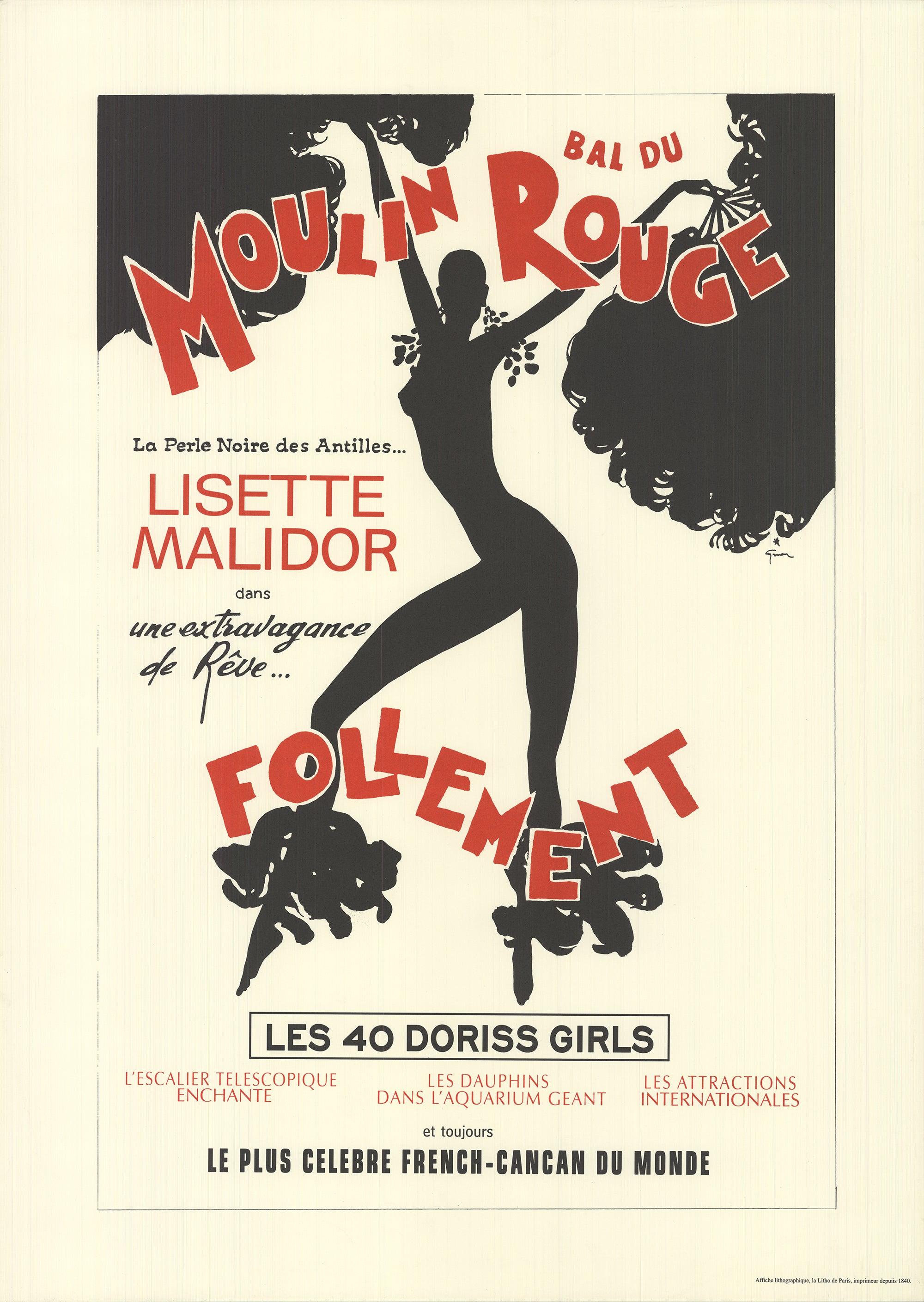Rene Gruau 'Moulin Rouge'- Lithograph - Print by René Gruau