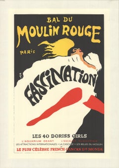 Rene Gruau „Moulin Rouge Paris“ – Lithographie im Vintage-Stil