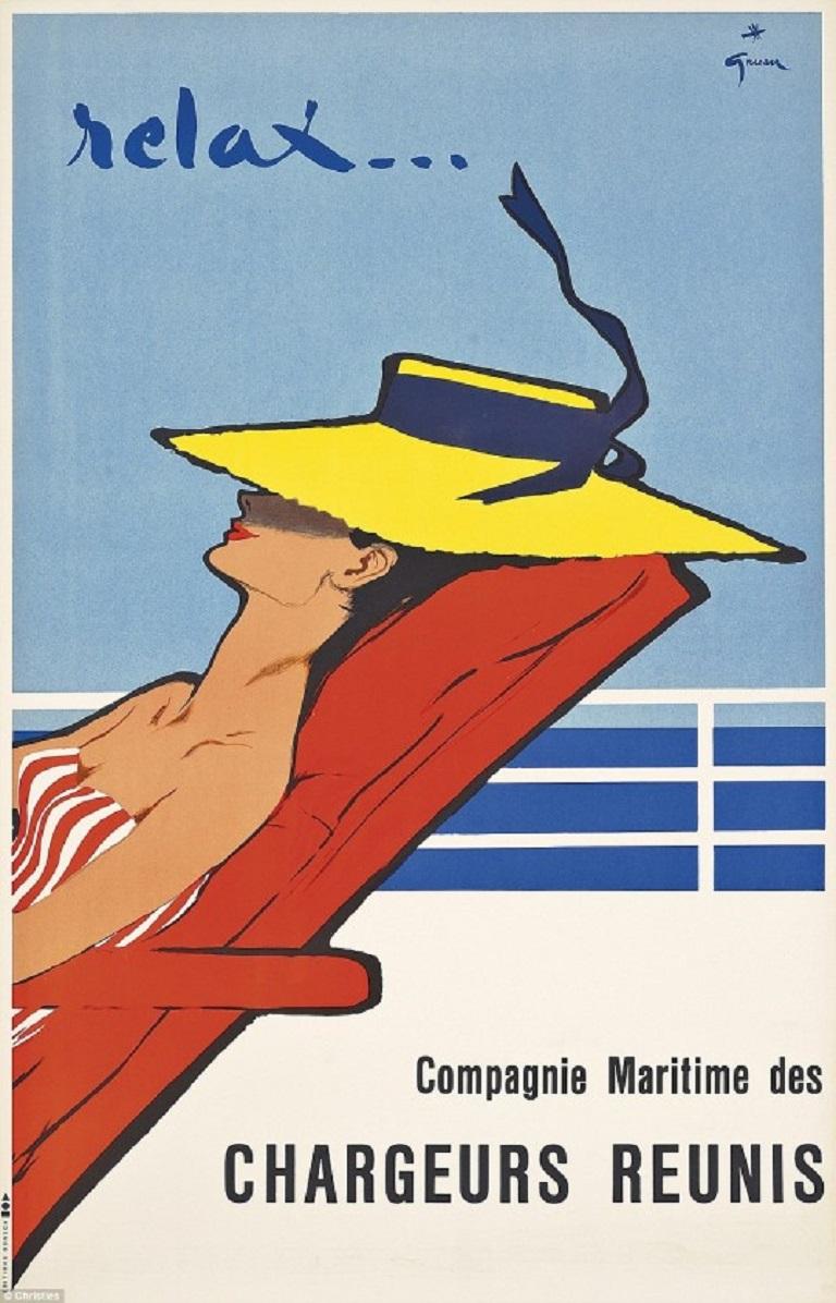 relax vintage poster