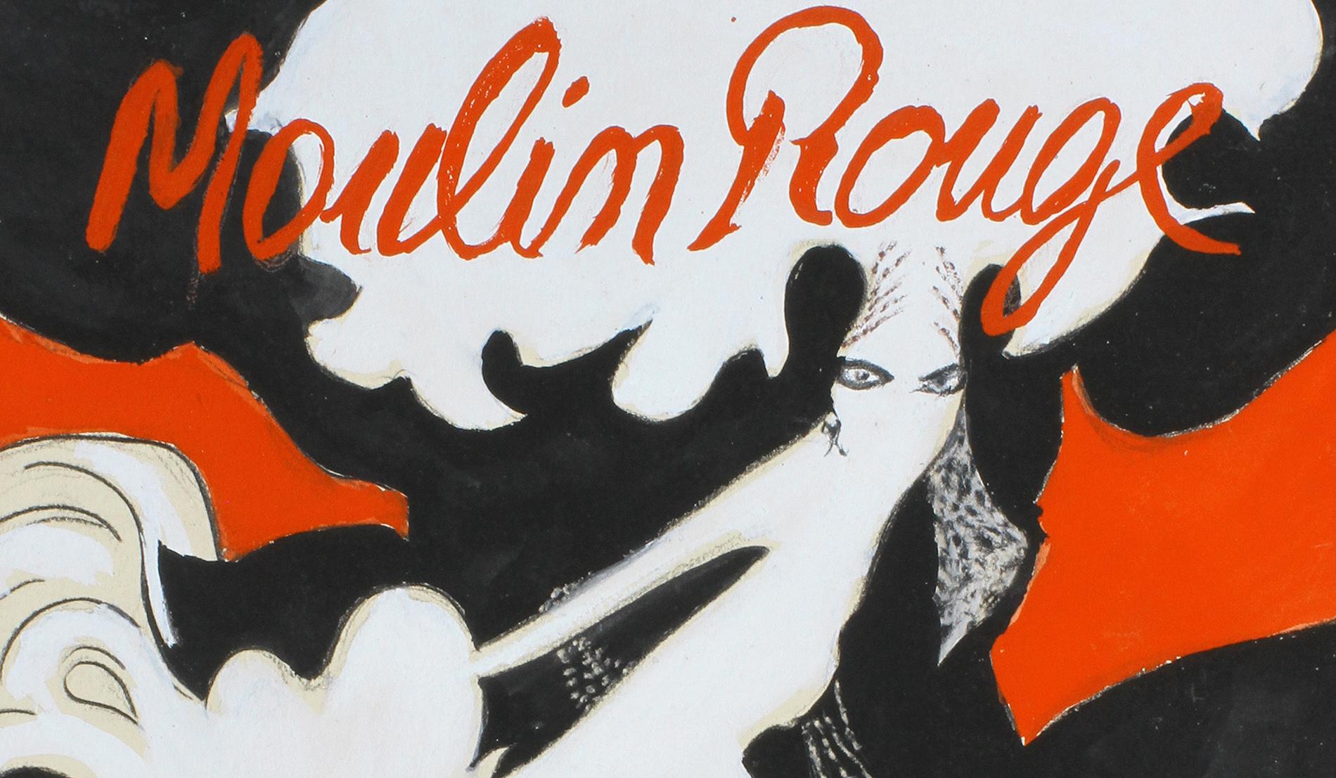 René Gruau (1909-2004)
Original gouache on paper depicting Watusi in Frénésie at The Bal du Moulin rouge.
Signed on the back and titled 