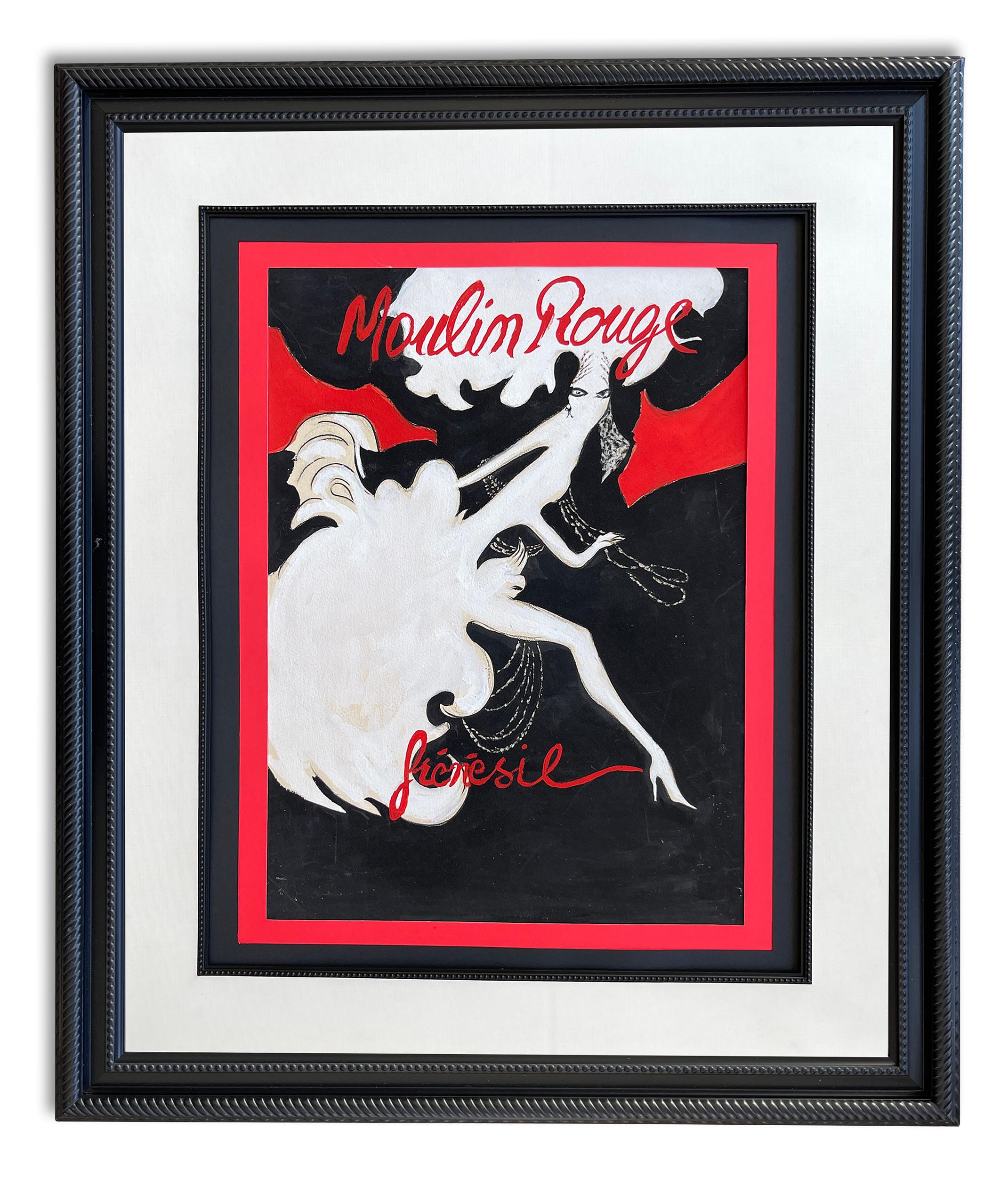 European René Gruau, Sketch Bal du Moulin Rouge For Sale