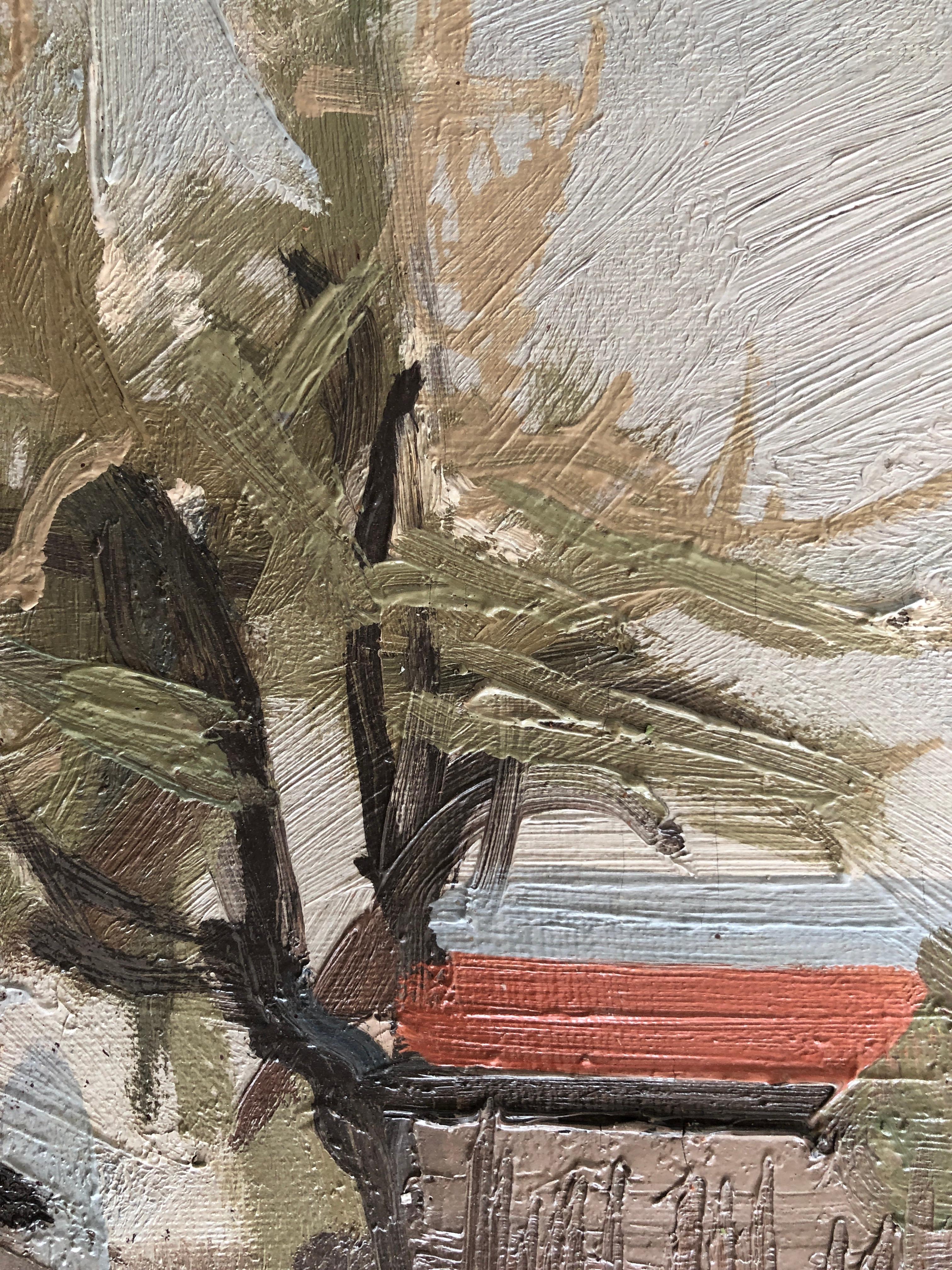 Casa di campagna con tetto rosso - Painting di René Guinand