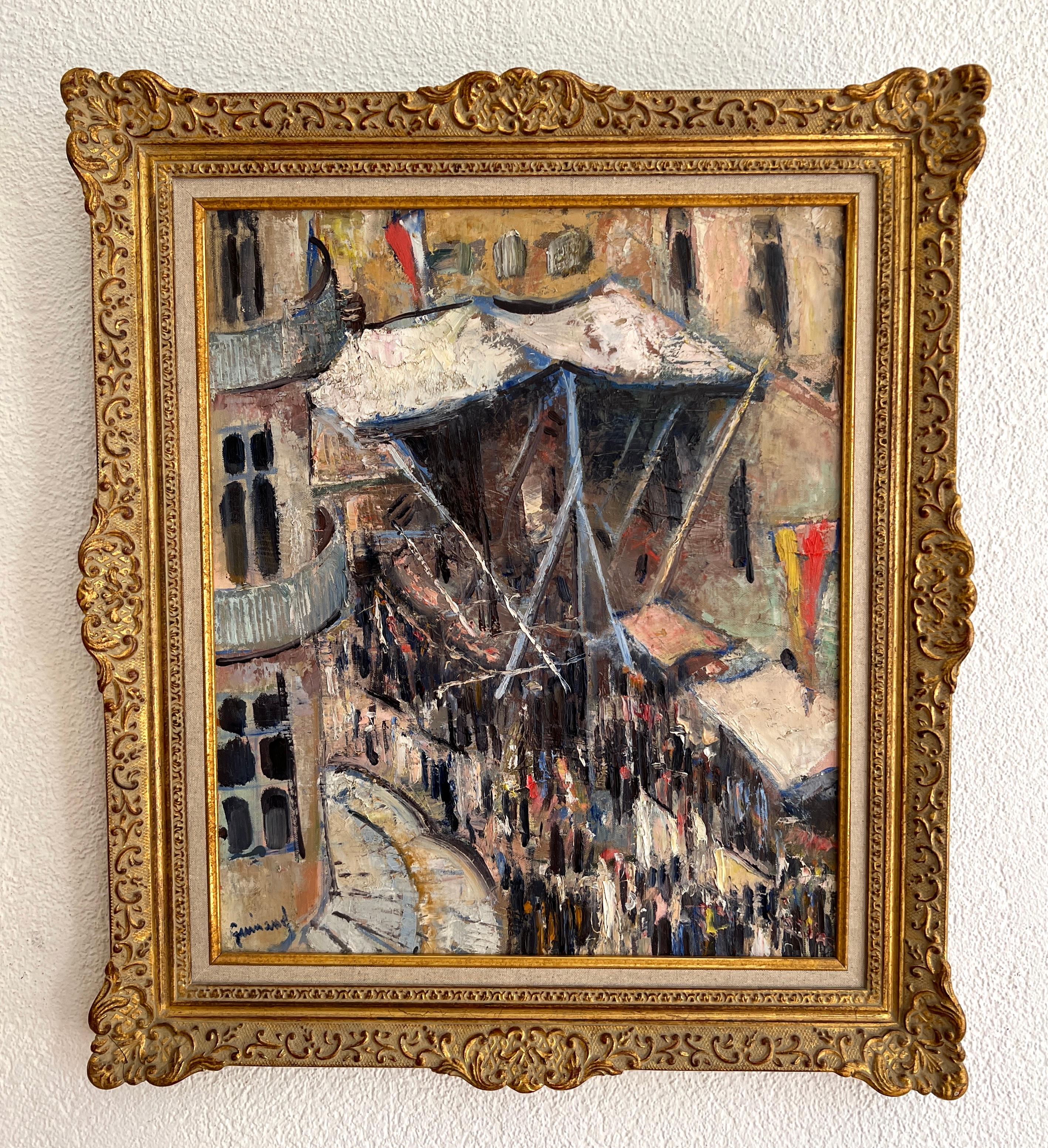 Festeggiamenti nel centro storico di Ginevra - Painting di René Guinand