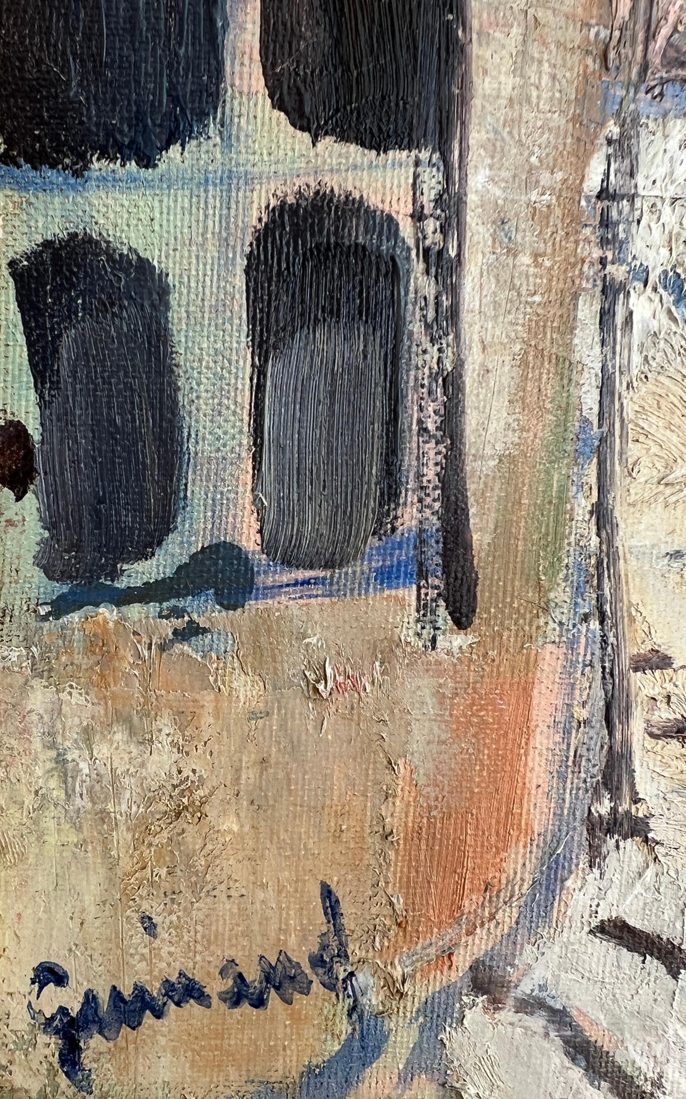Festeggiamenti nel centro storico di Ginevra - Landscape Painting Marrone di René Guinand