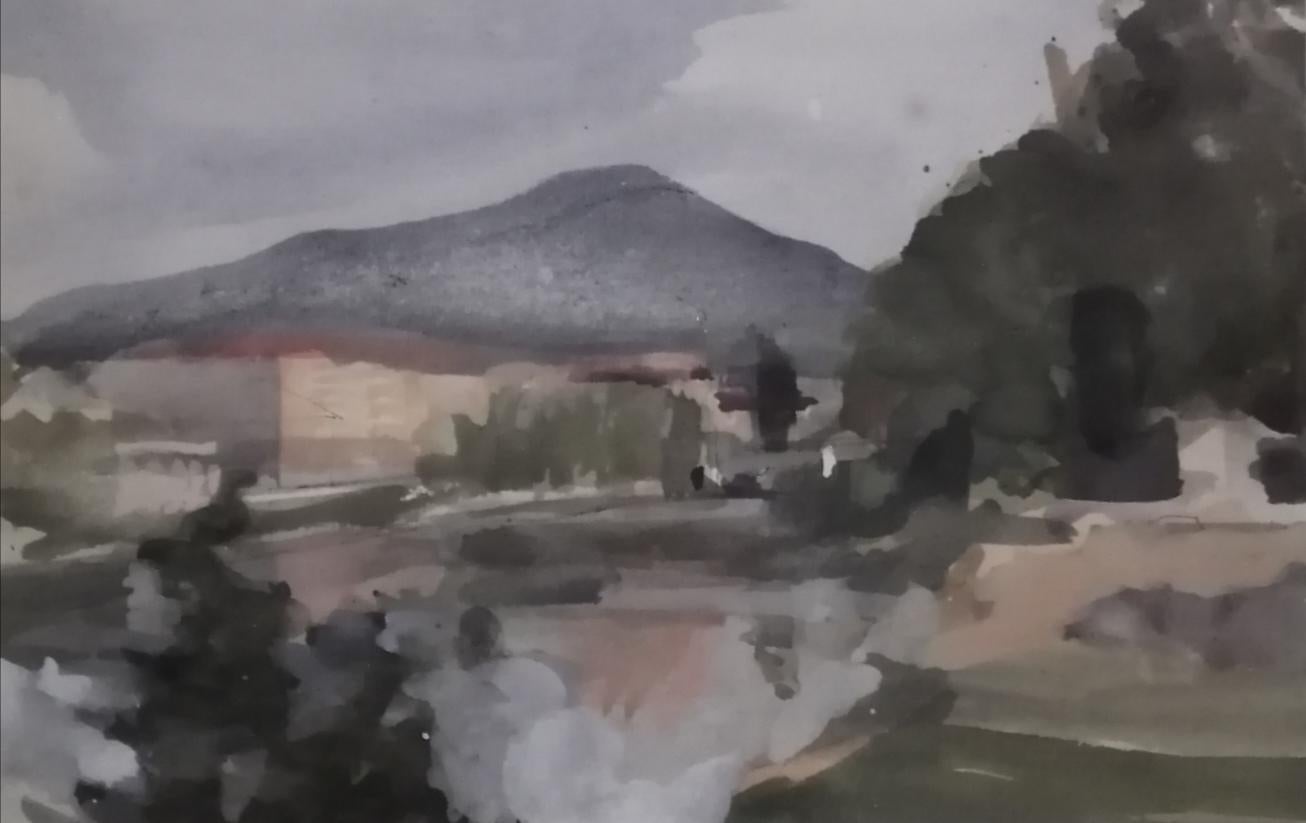 René Guinand Landscape Painting - The Arve and the Salève