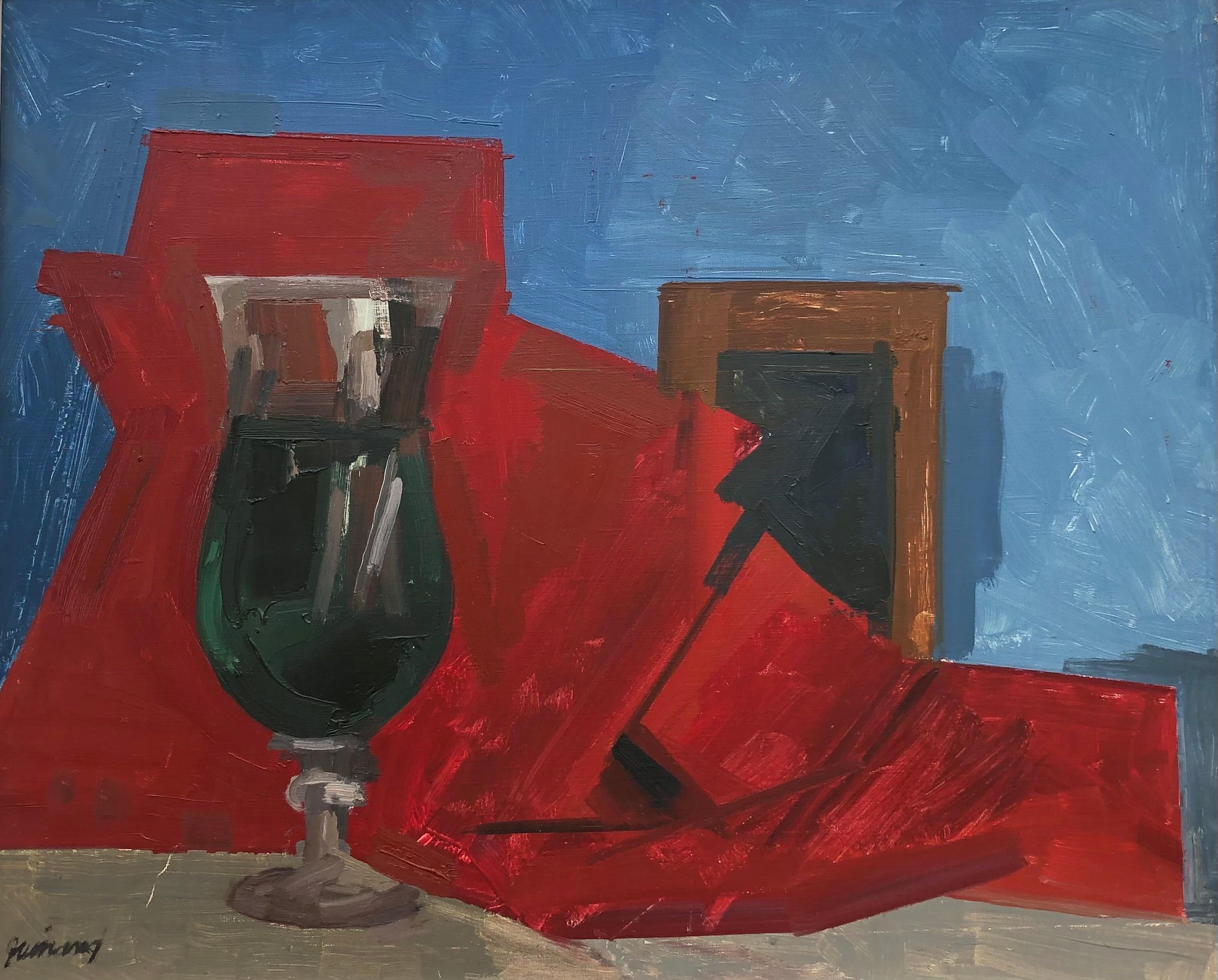 René Guinand Still-Life Painting – Weinglas