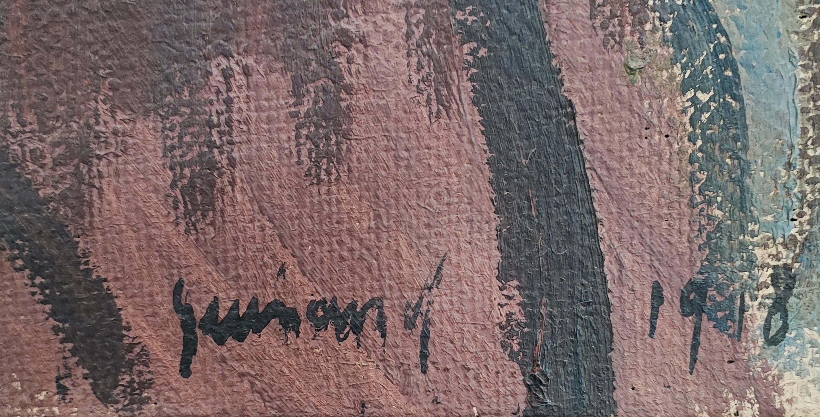 Frau mit einem Kochhut aus der Belle Epoque (Expressionismus), Painting, von René Guinand