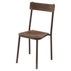 René Herbst Chair, France, c. 1935, labelled Tubular Steel Frame, Molded Plywood