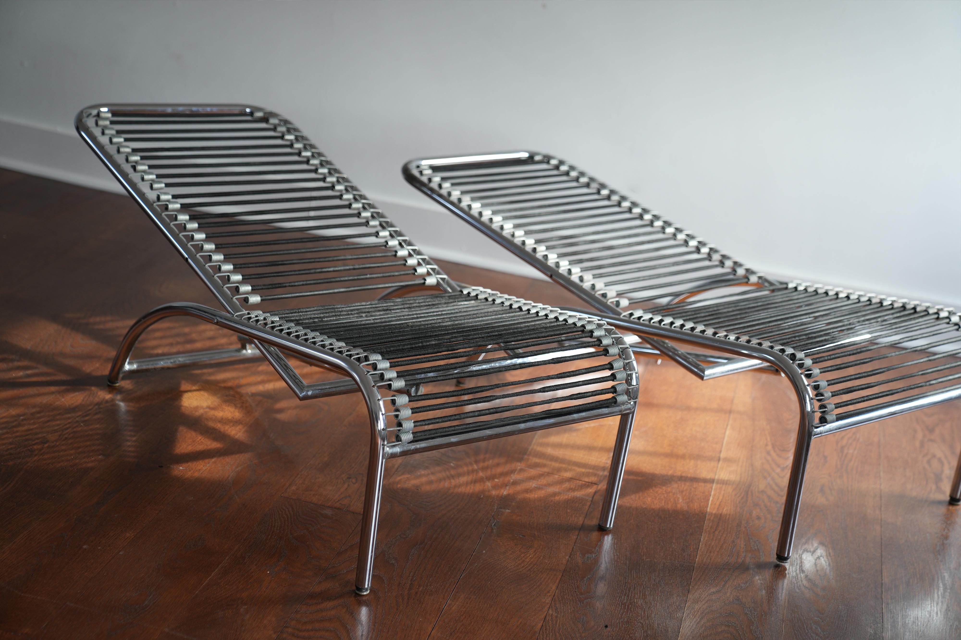 20th Century René Herbst, French Bauhaus Chairs