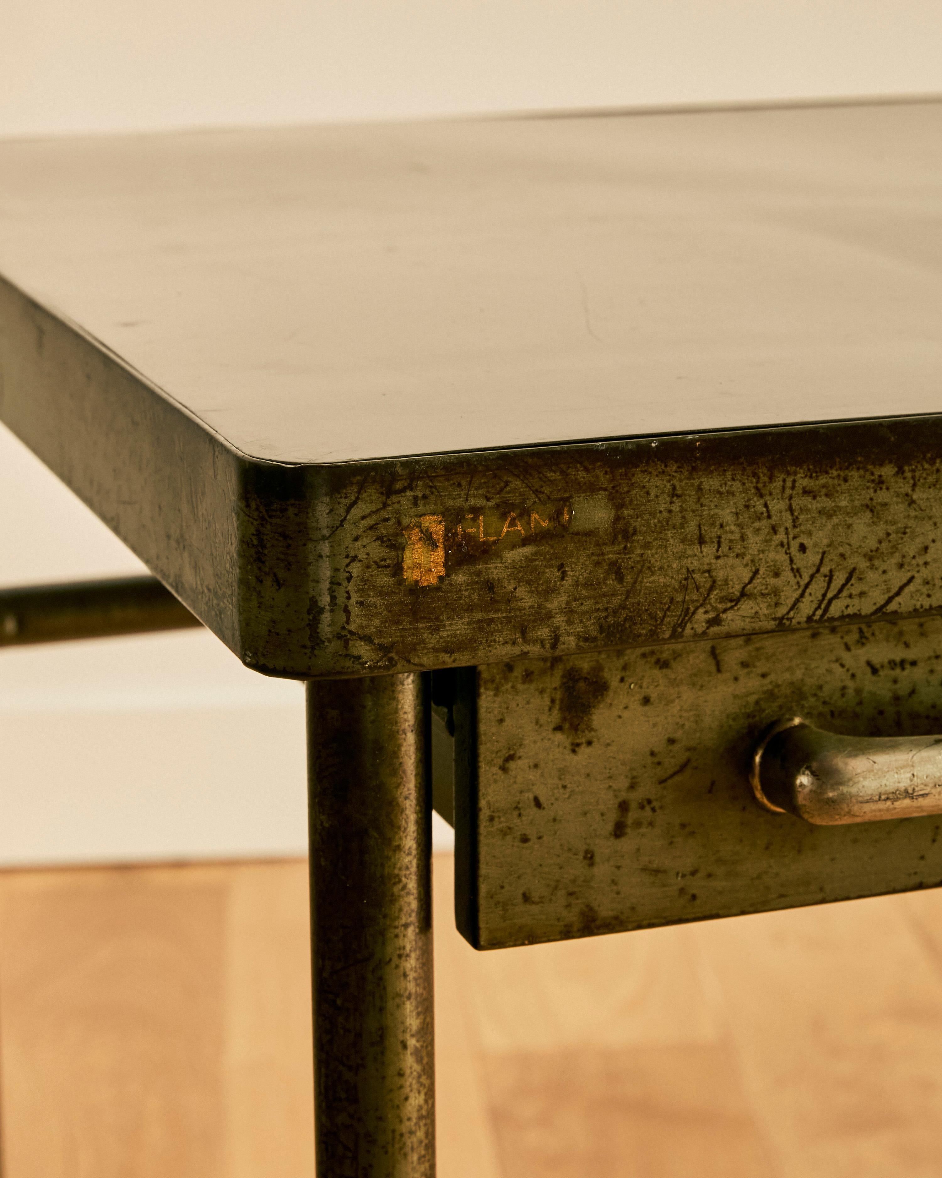 Metà XX secolo Rene Herbst Metal Desk c. 1930 in vendita