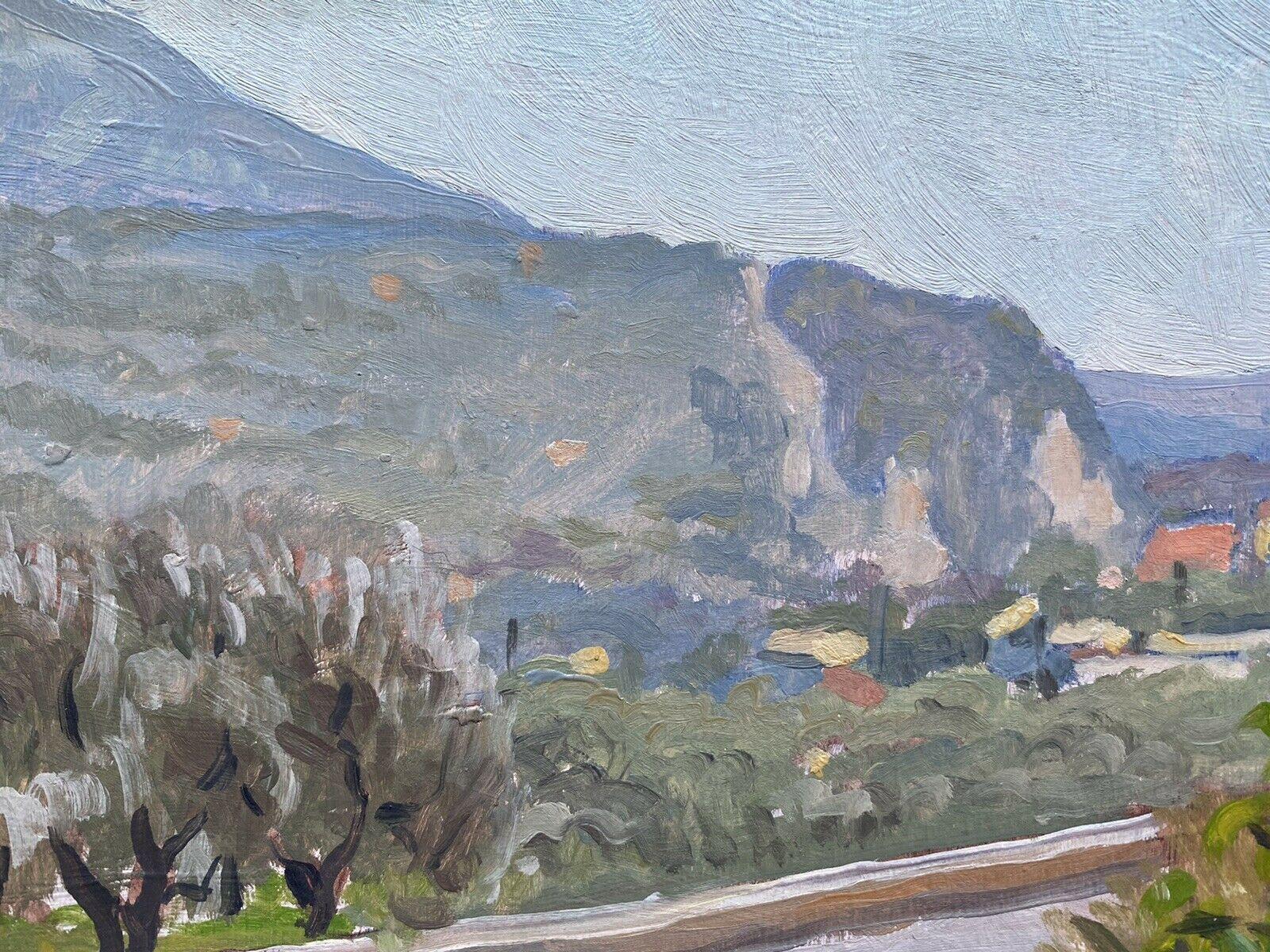 Artist/ School: Rene Hutet (French, 1907-1994)

Title: The Winding Road, Provence

Medium:  oil painting on board

Size:  painting: 7.5 x 9.5 inches

Provenance: private collection, France

Condition: The painting is in good and pleasing condition.
