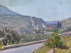  Rene Hutet (1907-1994) Huile impressionniste française - Provence Winding Road