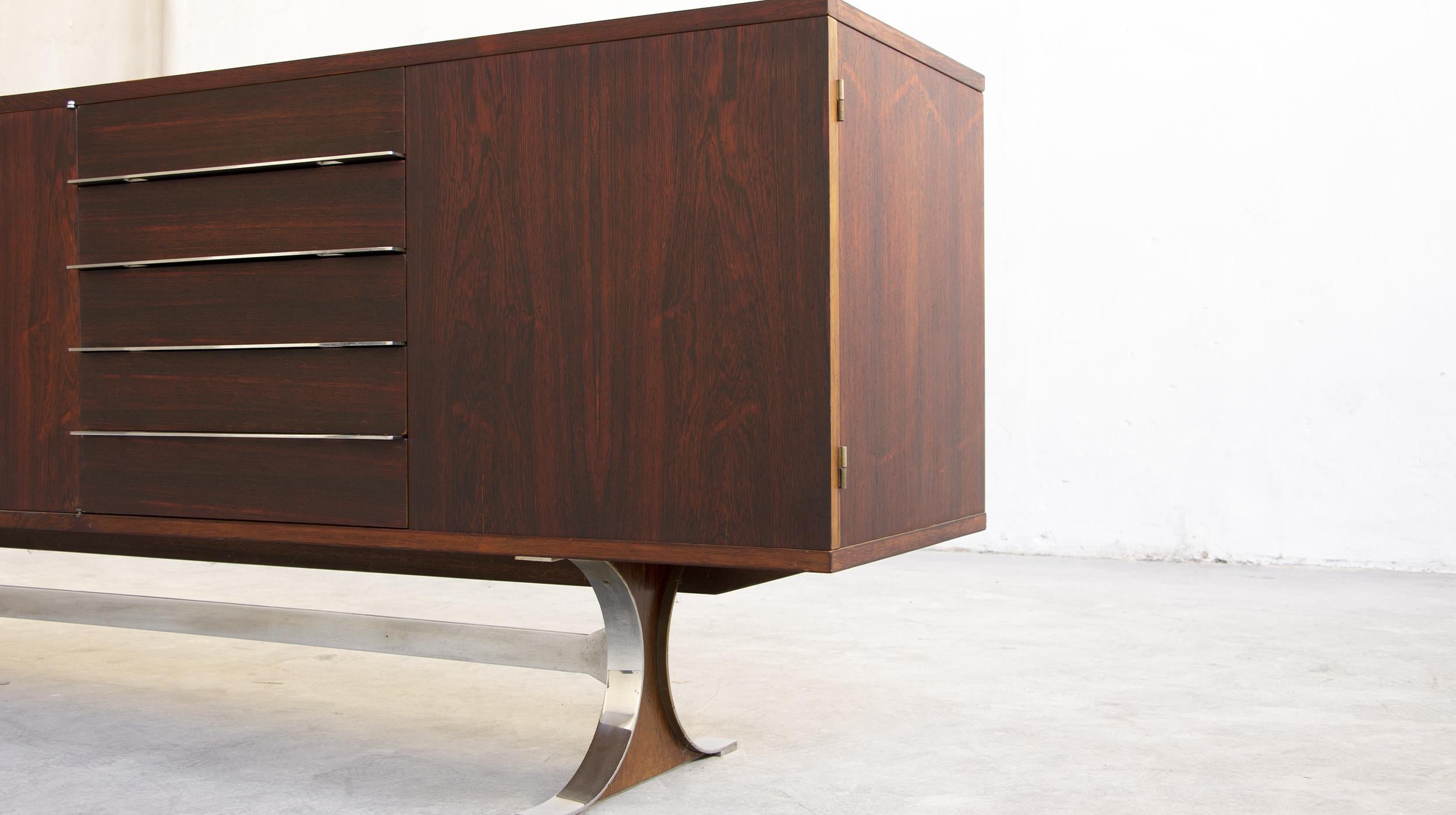 René-Jean Caillette sideboard in palisander for Georges Charron  For Sale 7