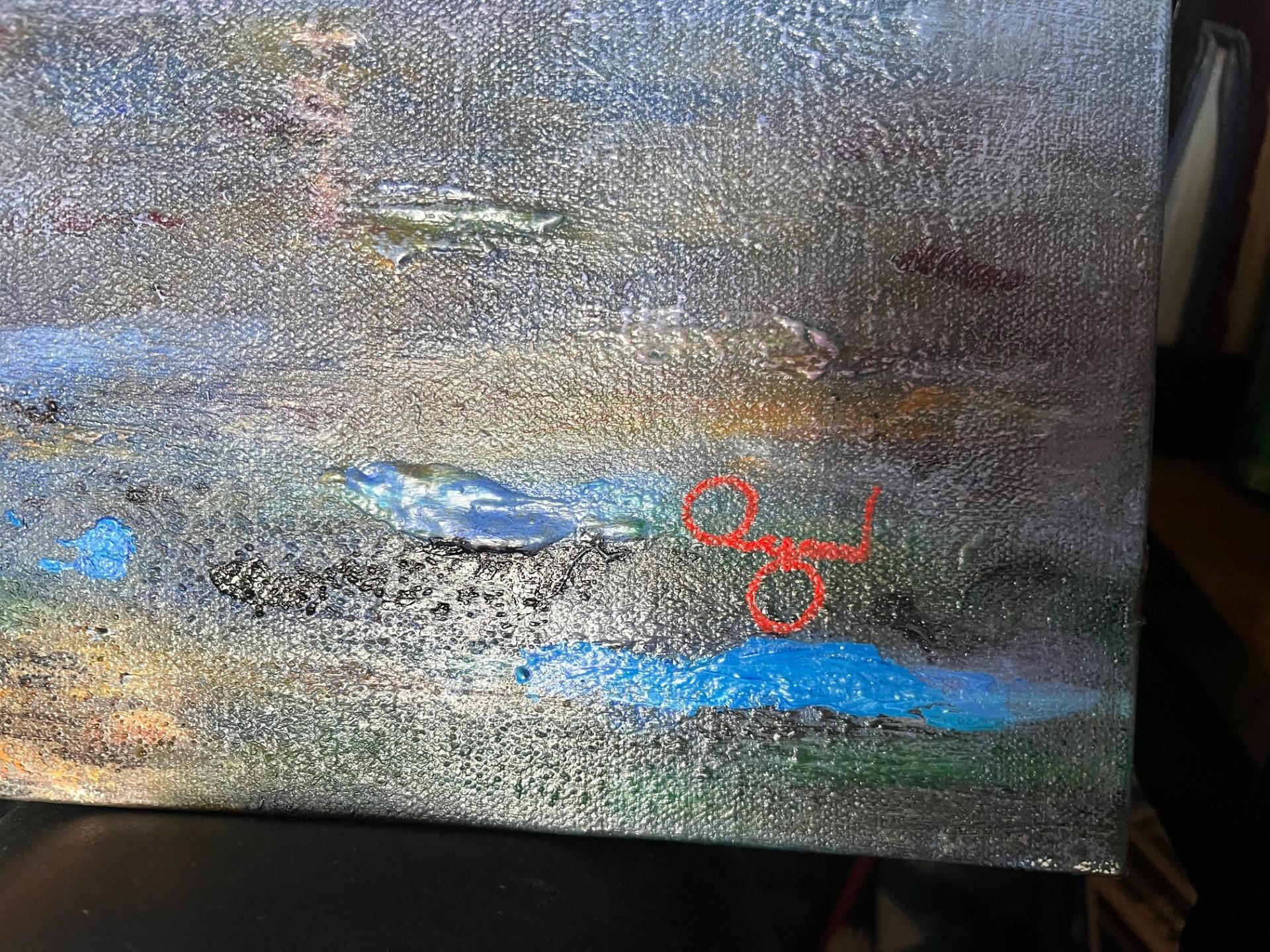 Modern Modernity Landscape Oil Painting Villa Balbianello, Lake Como Italy (en anglais) en vente 1