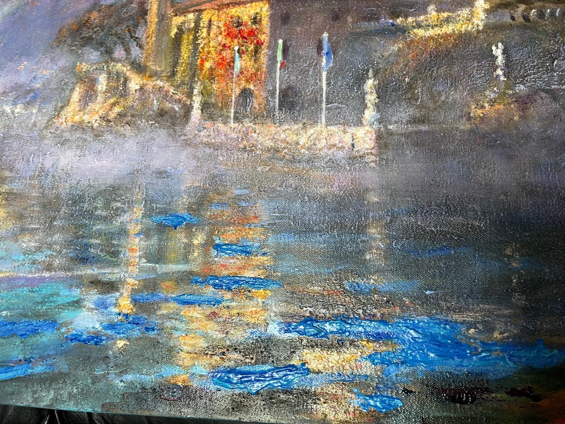 Modern Modernity Landscape Oil Painting Villa Balbianello, Lake Como Italy (en anglais) en vente 2