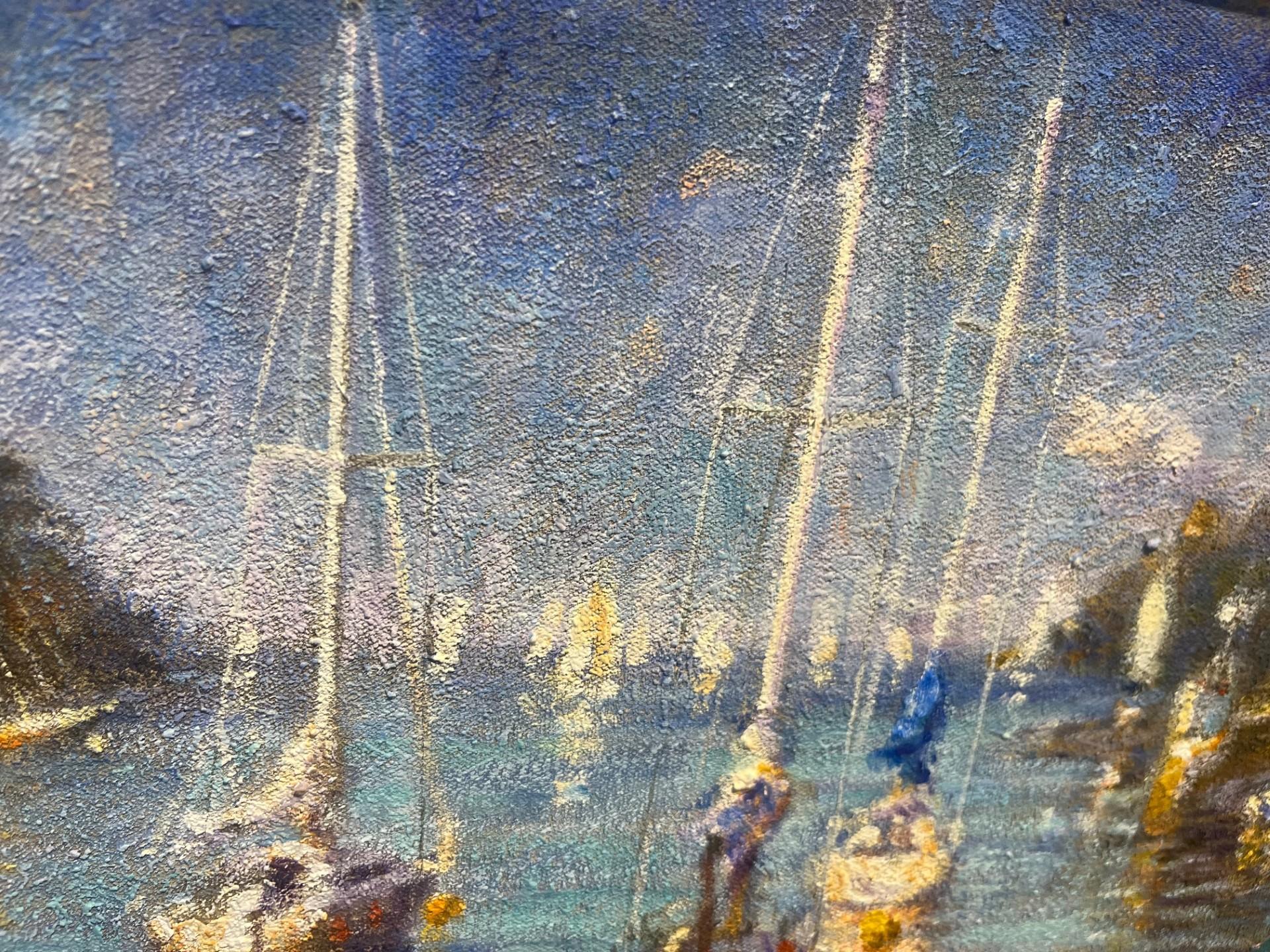 Contemporary Impressionist Marine Seascape Oil - Segelboote in Fowey Cornwall im Angebot 4