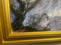 Contemporary Impressionist Oil Landscape Nocturne Ludlow Castle and Shropshire