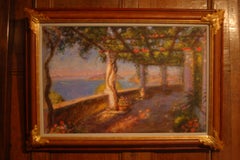 Contemporary Impressionist Landscape Oil Painting of Villa San Michele Capri