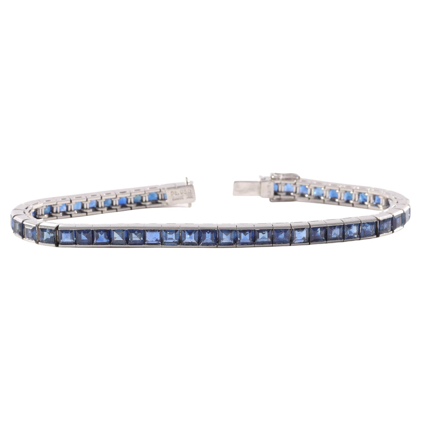 René Kern Sapphire Platinum Bracelet
