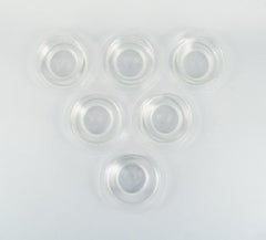 René Laligue, a set of six "Bourgueil" finger bowls with matching saucers.