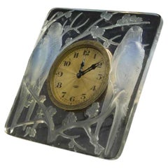 René Lalique (1860-1945) Reloj de 8 días "INSEPARABLES" (1926)