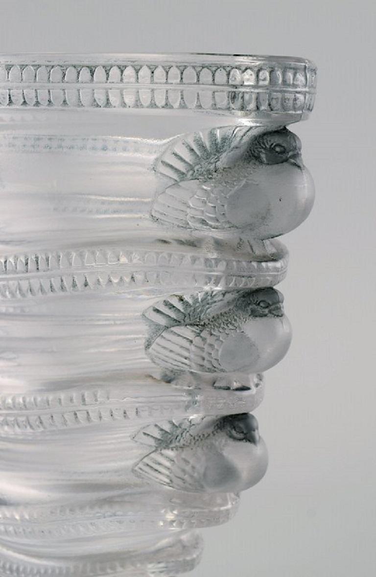 French René Lalique, France, Early Saint-Marc Art Glass Vas For Sale