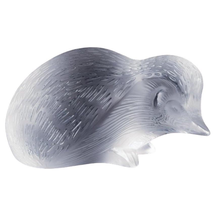 René Lalique (1860-1945), France. Hedgehog in clear art glass. Rare figure.