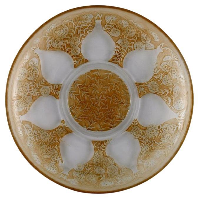 René Lalique, France, Large "Vases" Dish / Bowl in Art Glass For Sale
