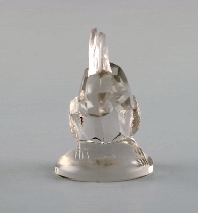 Art Deco René Lalique (1860-1945), France. Rare, early figure in clear art glass. Rabbit For Sale