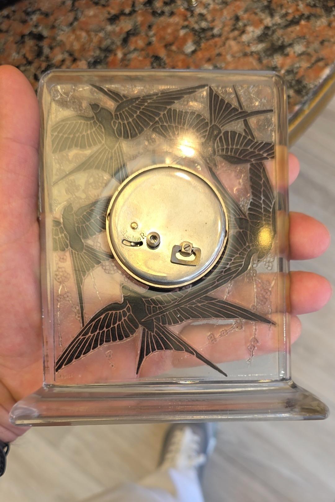 René Lalique (1860-1945), Reloj de cristal 