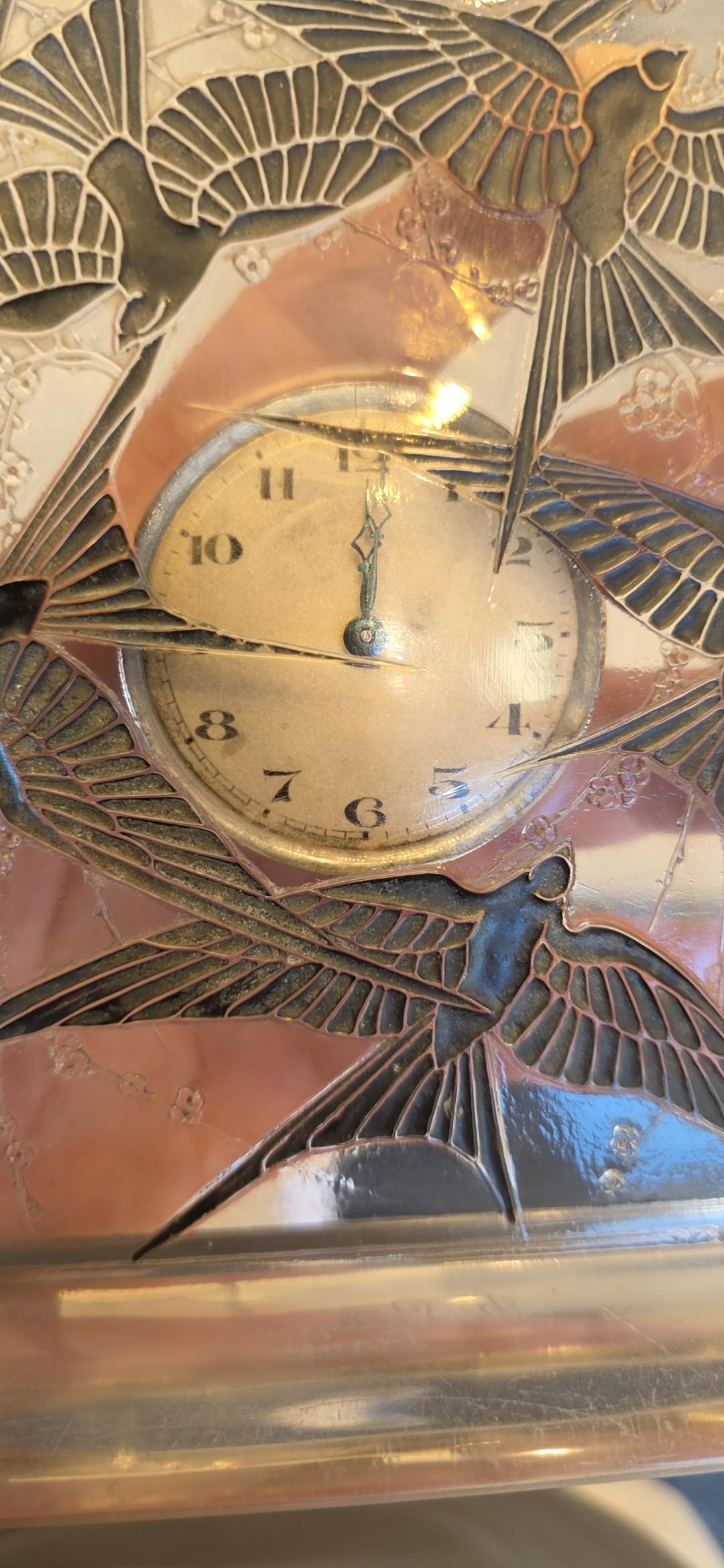 René Lalique (1860-1945), Reloj de cristal 