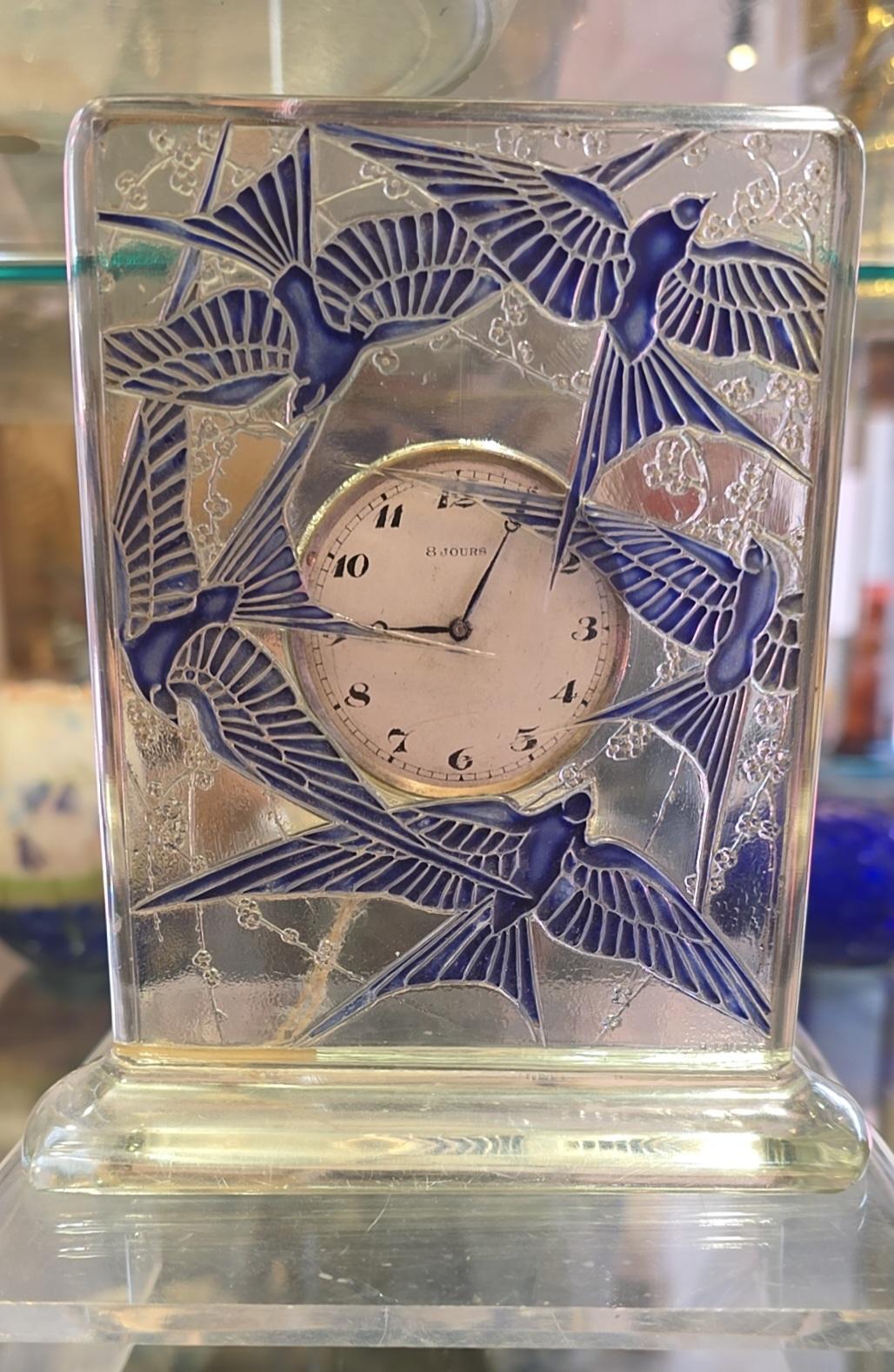 René Lalique (1860-1945), Glass Clock 
