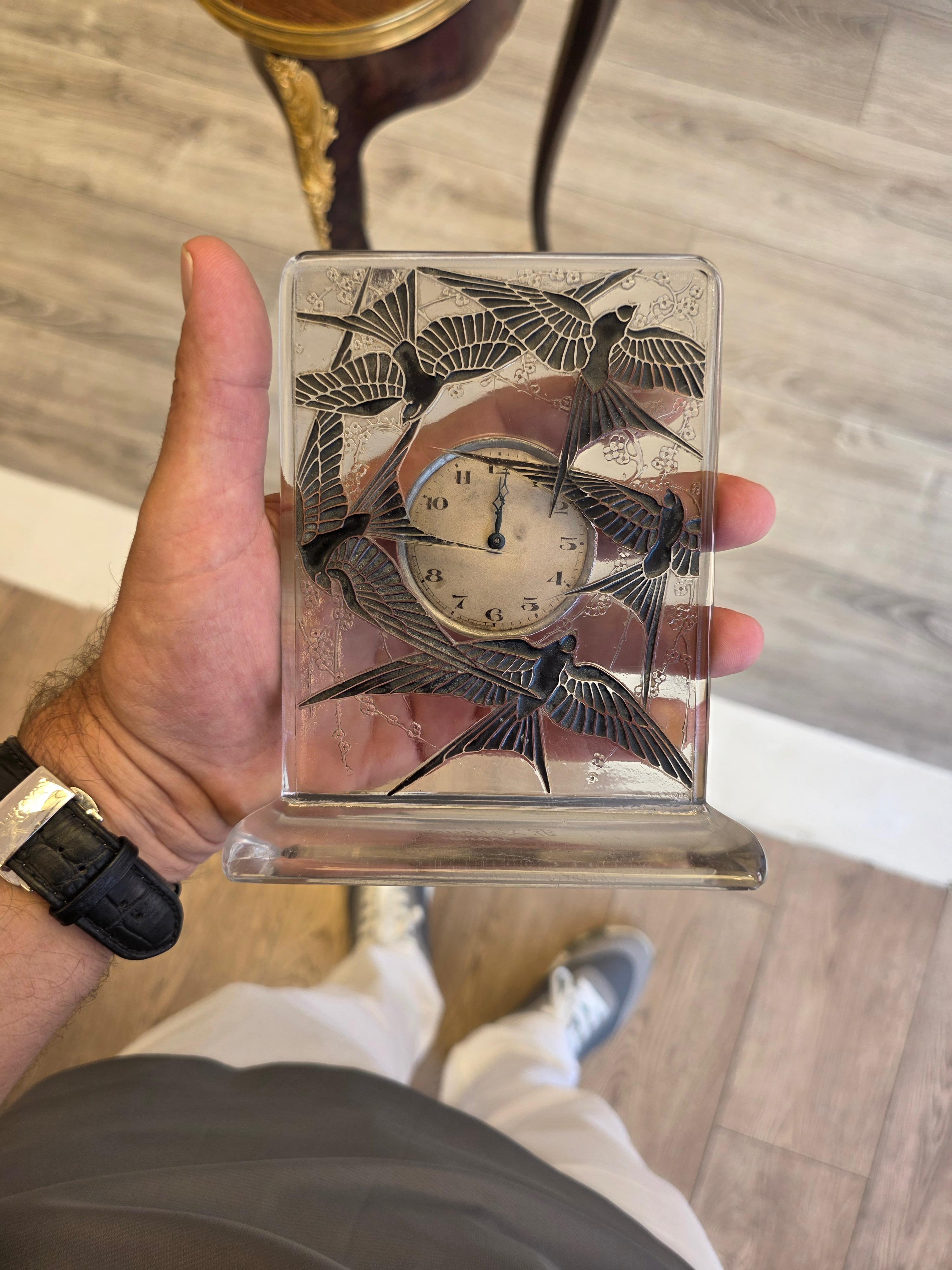 René Lalique (1860-1945), Reloj de cristal 