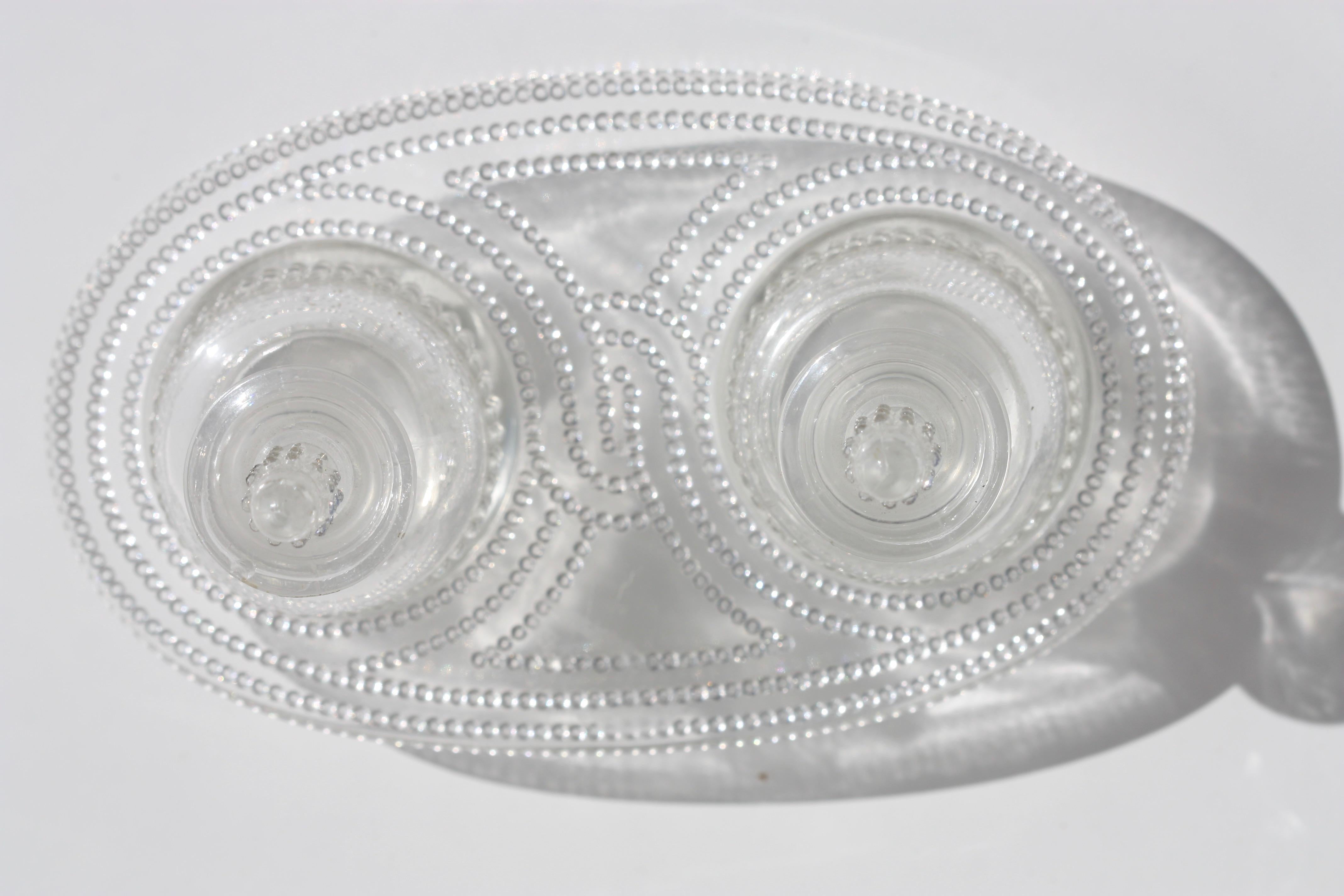Rene Lalique Nippon et Tokyo A R.Lalique Glas-Öl- und Vinegar-Set, Öl und Vinegar im Angebot 1