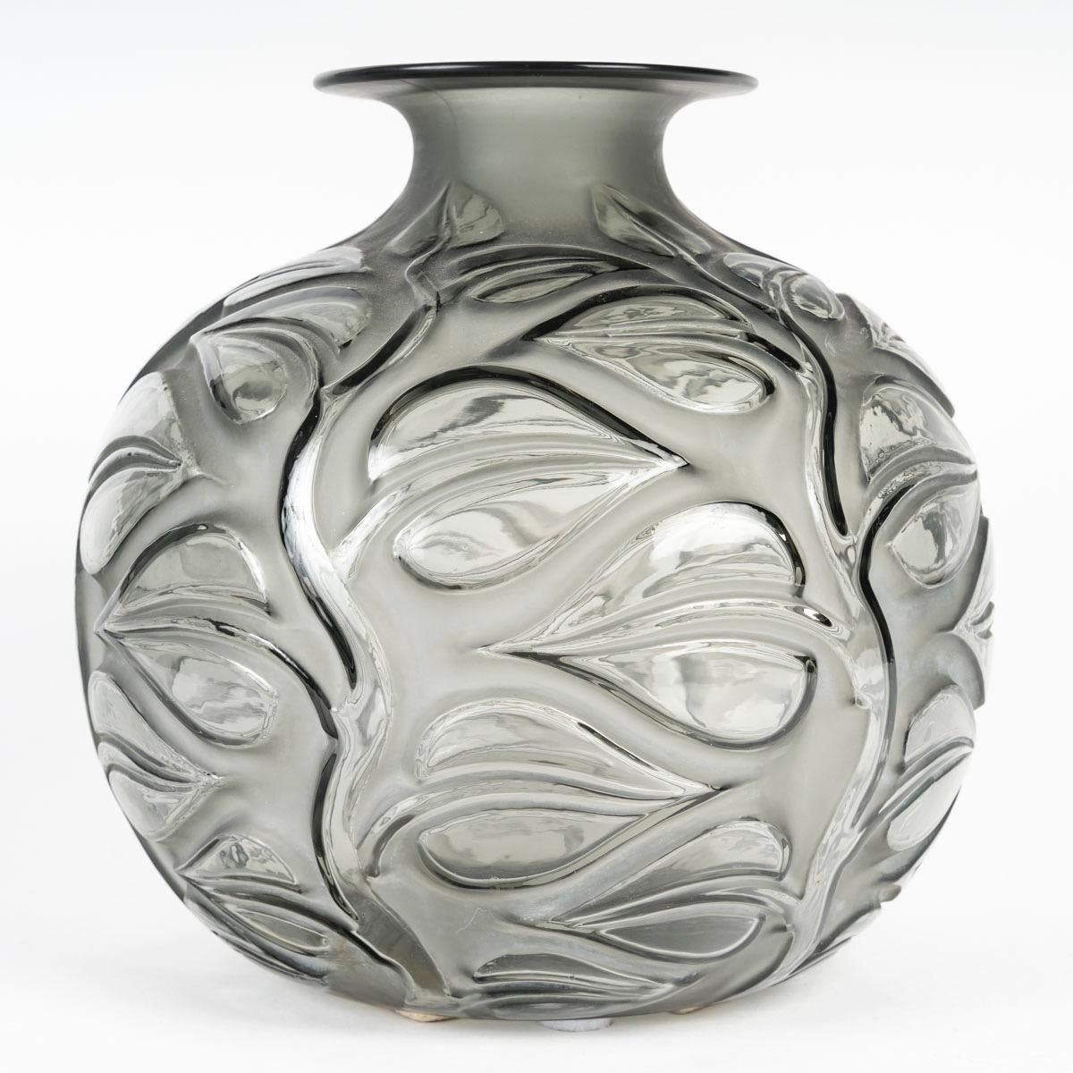 René Lalique (1860-1945) Jarrón Sophora 1926 Art Decó en venta