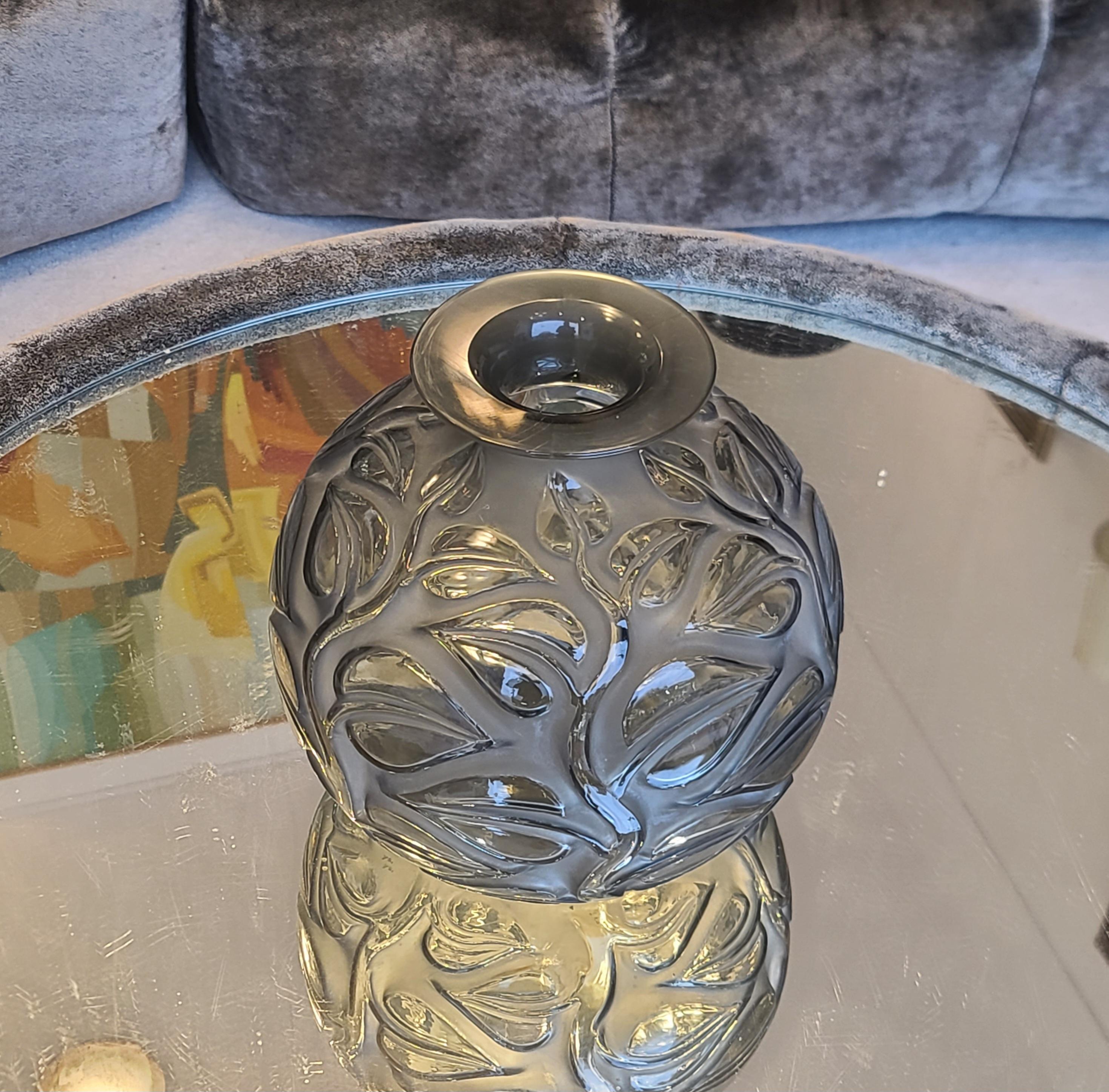 René Lalique (1860-1945) Jarrón Sophora 1926 Vidrio artístico en venta