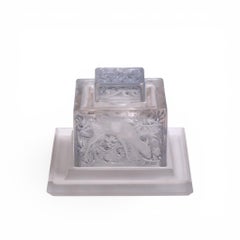 René Lalique 1912 Biches Inkwell on Undertray
