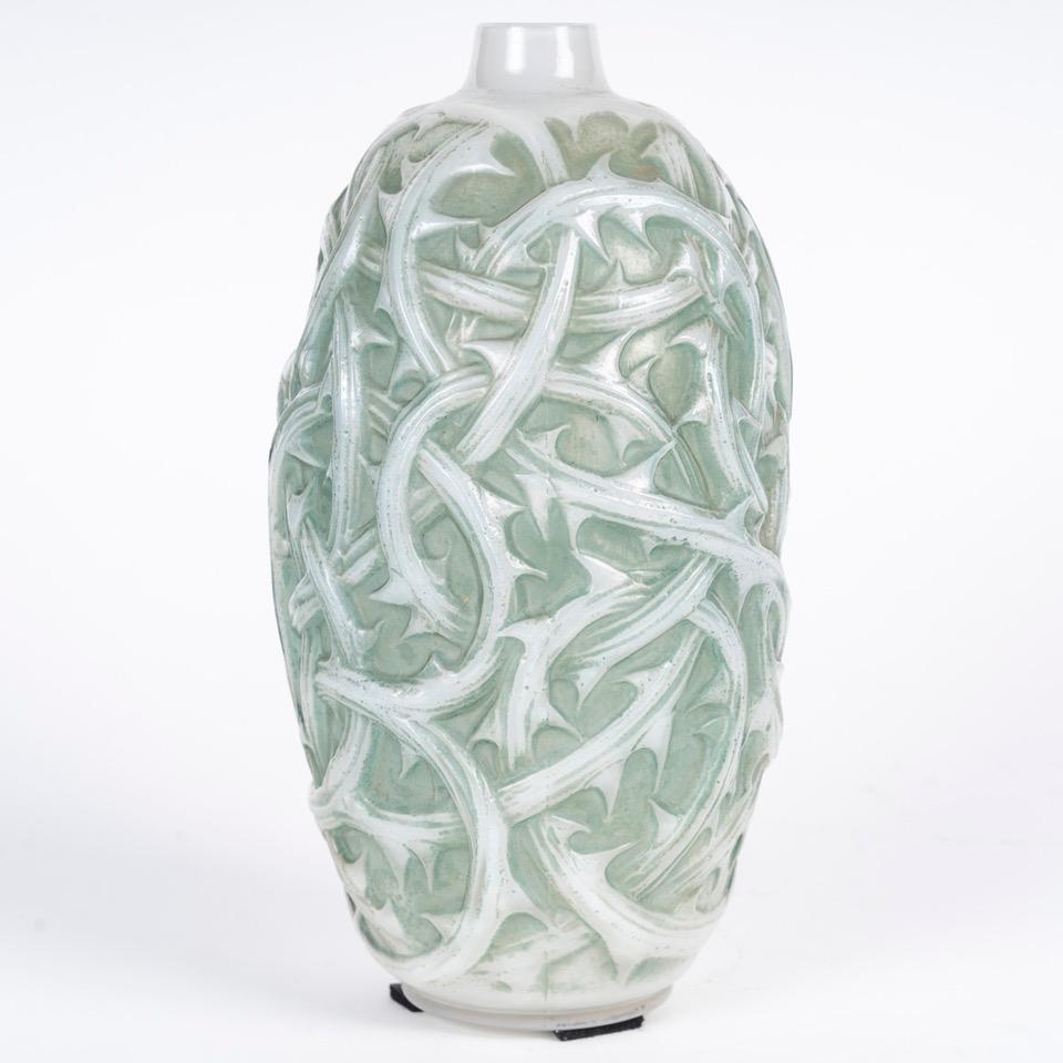 20th Century René Lalique -1921- “Ronces ‘Opalescent’ vase For Sale