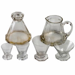 René Lalique 34 Pieces Glasses Quincy Water Wine Liquor Champagne Decanter
